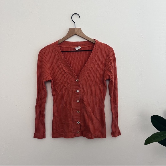 Vintage Italian Ribbed Cardigan